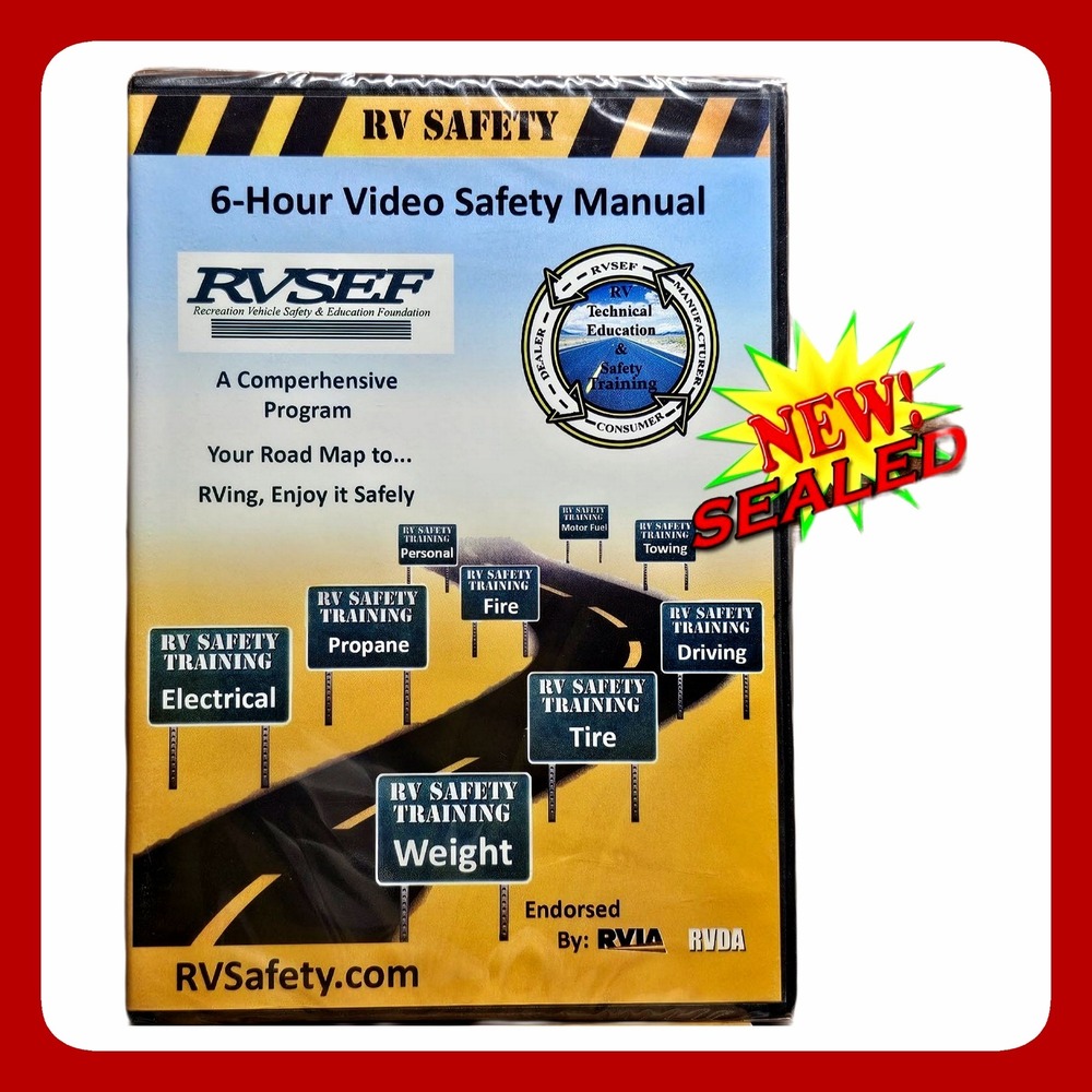 RVSEF 6-Hour Video Safety Manual New Sealed RV Education DVD CD Set